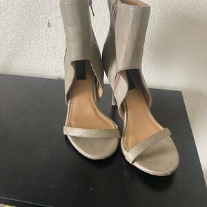 Sophia & Lee Metallic Open-Toe Heels